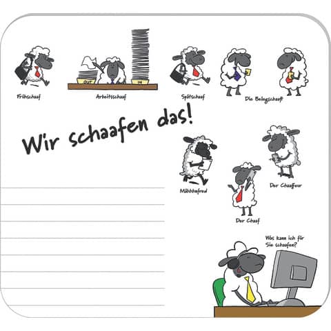 RNK Verlag Mousepad Block "Wir schaafen das!", 240 x 220 mm (EAN: 4002871466530)