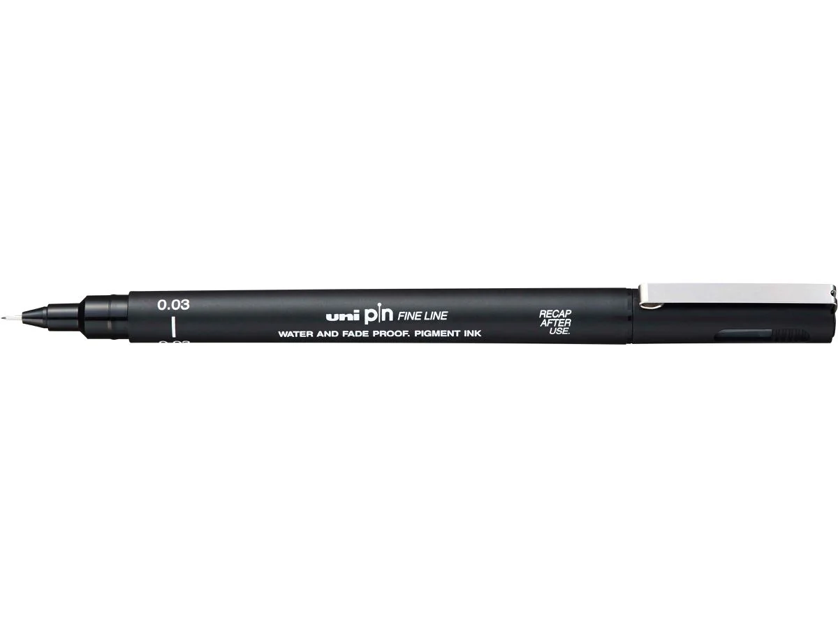 uni-ball Fineliner PIN 003200 N, schwarz (EAN: 4902778230817)