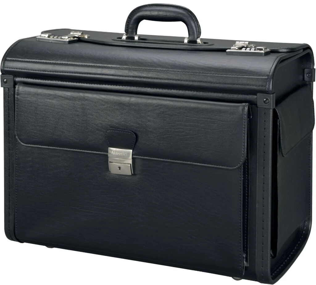Alassio Pilotenkoffer "VICENZA", Lederimitat, schwarz (EAN: 4021068450473)