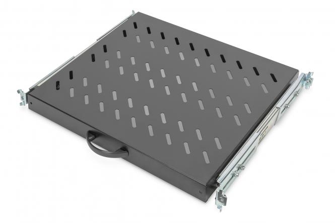 DIGITUS 19" Fachboden, 1 HE, ausziehbar, Tiefe: 345 mm (EAN: 4016032149446)
