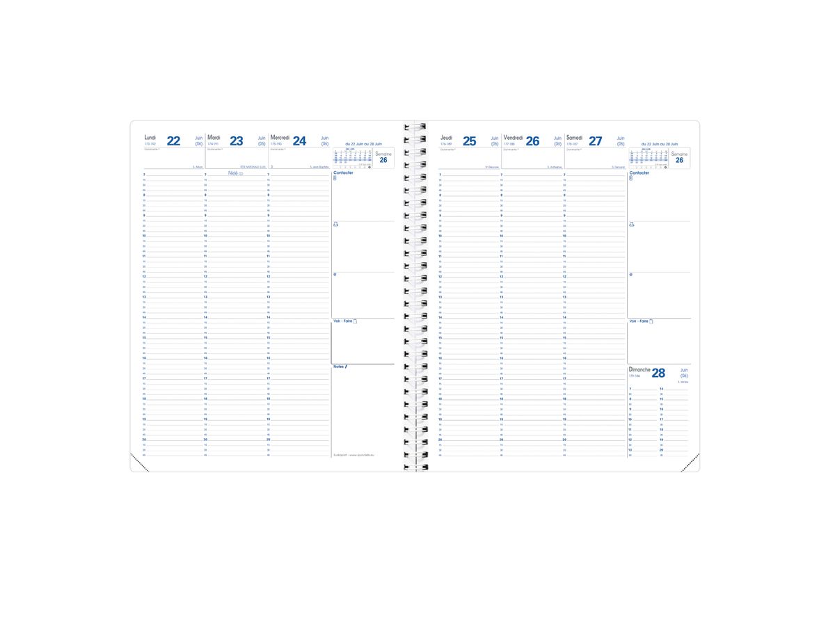 QUO VADIS Recharge pour agenda Euréquart, 2027, 240 x 300 mm (EAN: 3371010125821)
