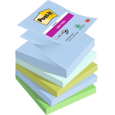 Post-it Haftnotizen super sticky z-notes, 76 x 76 mm, Oasis (EAN: 4054596924314)
