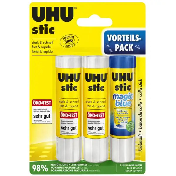 UHU Vorteilspack Klebestift stic und Klebestift stic Magic (EAN: 4026700452907)