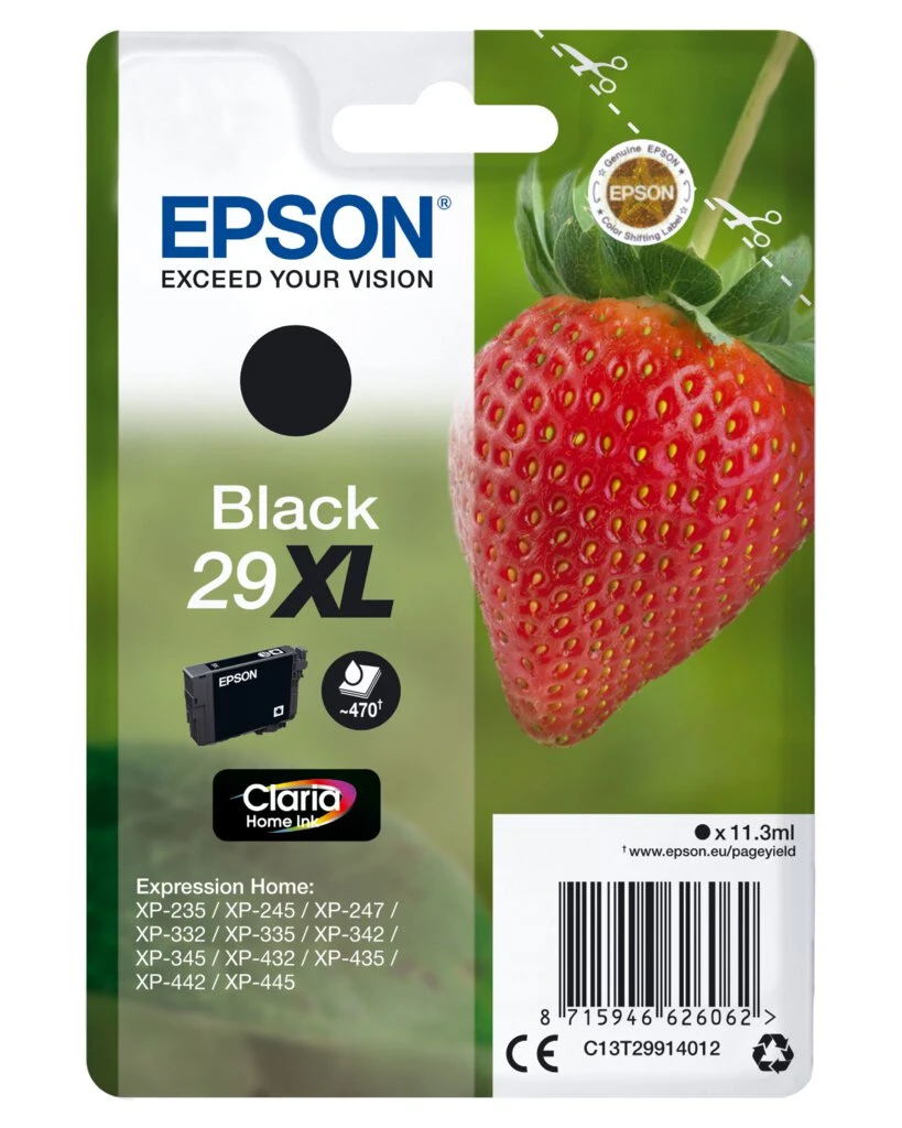 EPSON Tinte 29XL für EPSON Expression Home XP-235,schwarz (EAN: 8715946626062)