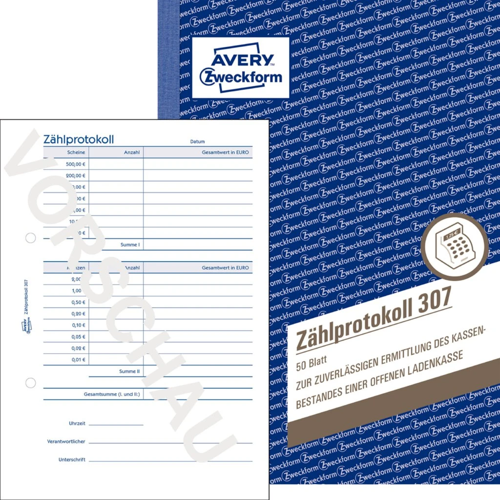 AVERY Zweckform Formularbuch "Zählprotokoll", DIN A5 (EAN: 4004182003077)