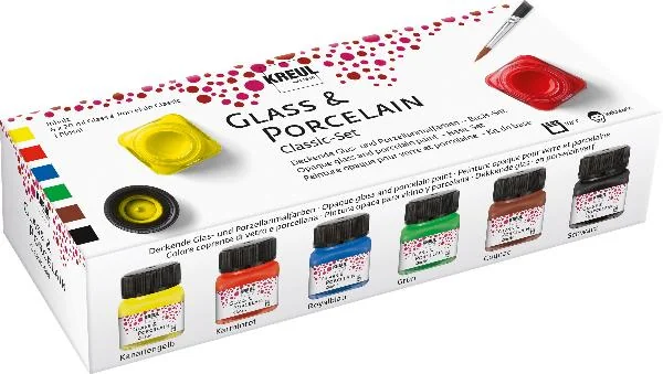 KREUL Porzellanfarbe "Glass & Porcelain" Classic-Set (EAN: 4000798166007)