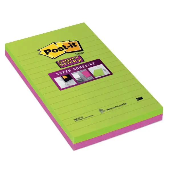 Post-it Haftnotizen super sticky notes, liniert, 125x200 mm (EAN: 0051141906126)