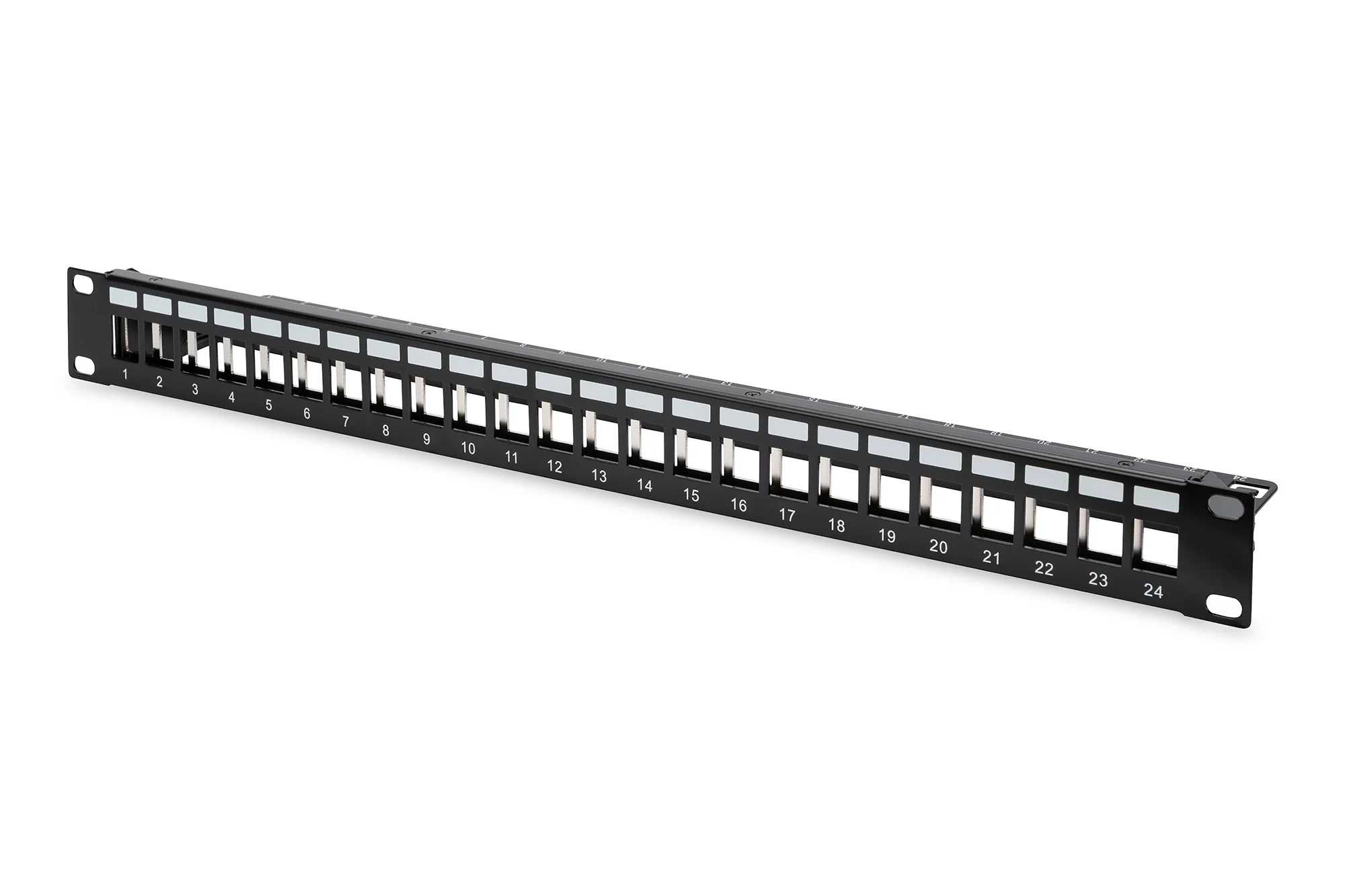 DIGITUS 19" Modulares Patch Panel für Keystone Module, schwarz (RAL 9005) (EAN: 4016032280798)