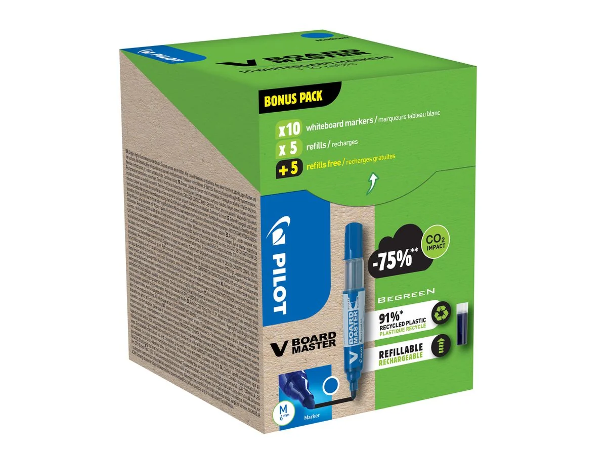 PILOT Whiteboard-Marker V BOARD MASTER, BONUS PACK, blau (EAN: 3131910556282)
