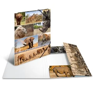 HERMA Eckspannermappe "Afrika Tiere", aus Karton, DIN A3 (EAN: 4008705192224)