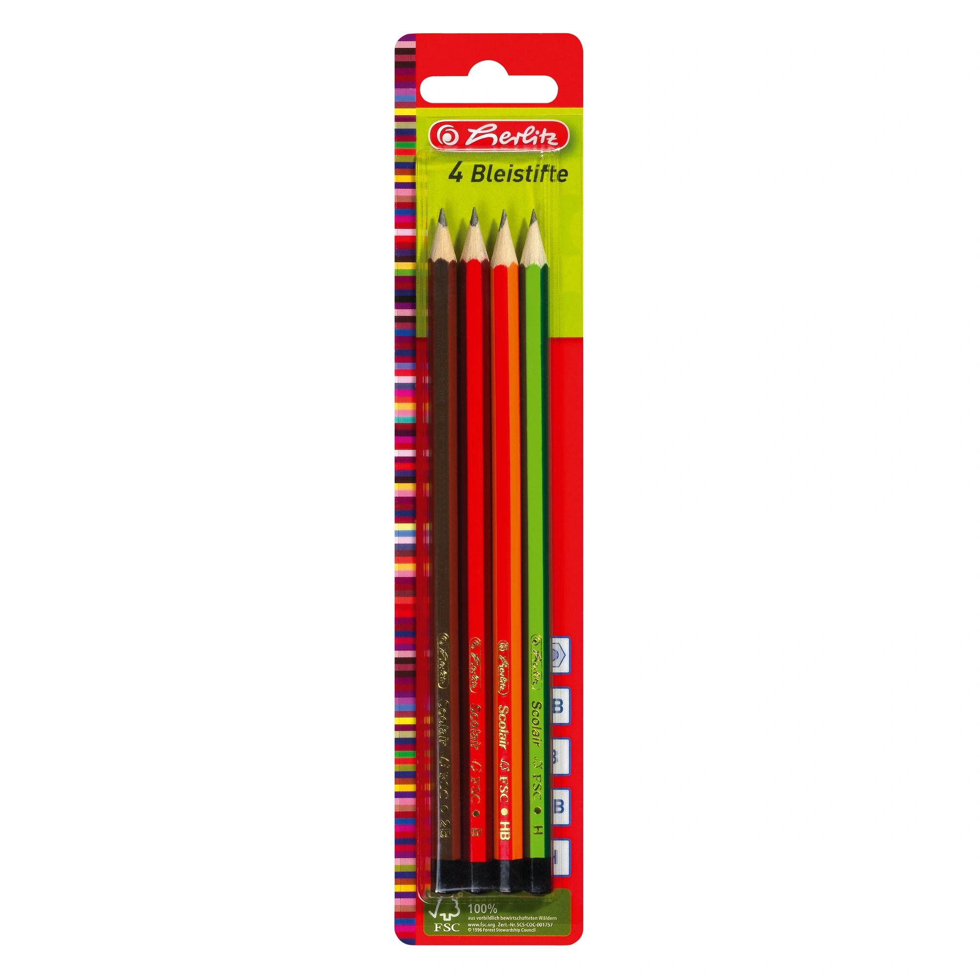 herlitz Bleistift Scolair, sechseckig, sortiert (EAN: 4008118670050)