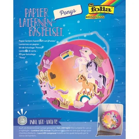 folia Laternen-Bastelset "PONY", pink (EAN: 4001868105254)