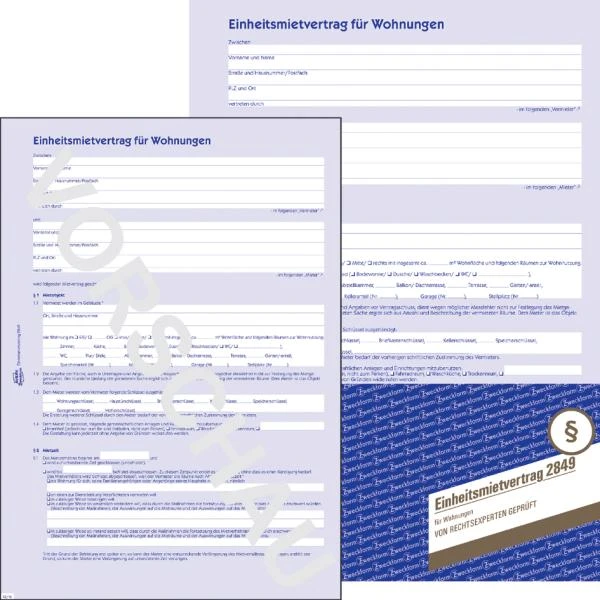 AVERY Zweckform Vordruck "Mietvertrag A4", 6-seitig (EAN: 4004182028506)
