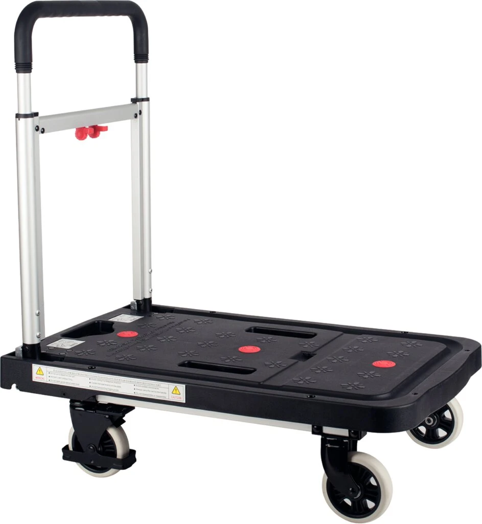 pavo Plattformwagen, Kunststoffplattform, Tragkraft: 137 kg, schwarz/silber (EAN: 8717448055890)