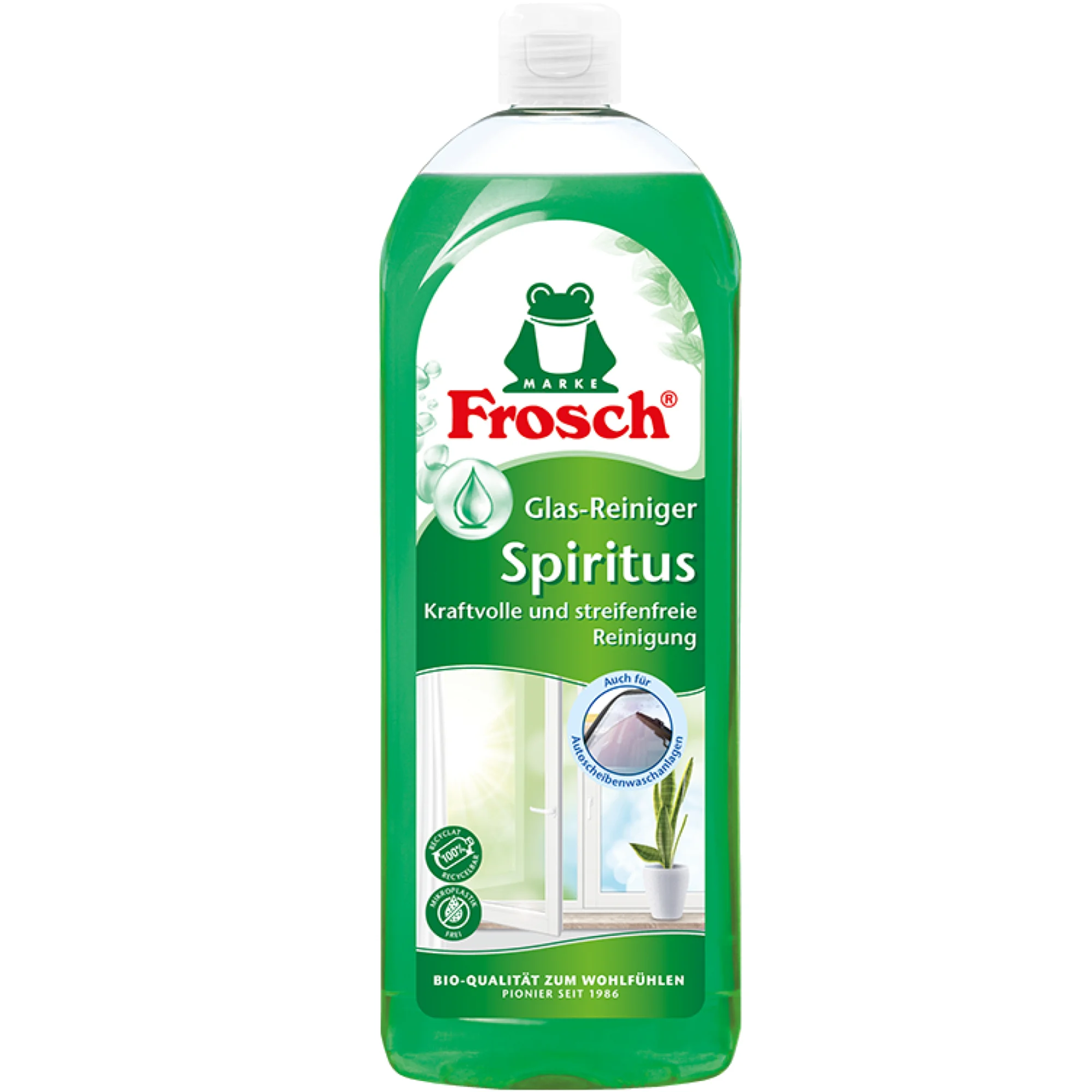 Frosch Glasreiniger Spiritus, 750 ml Flasche (EAN: 4001499959592)