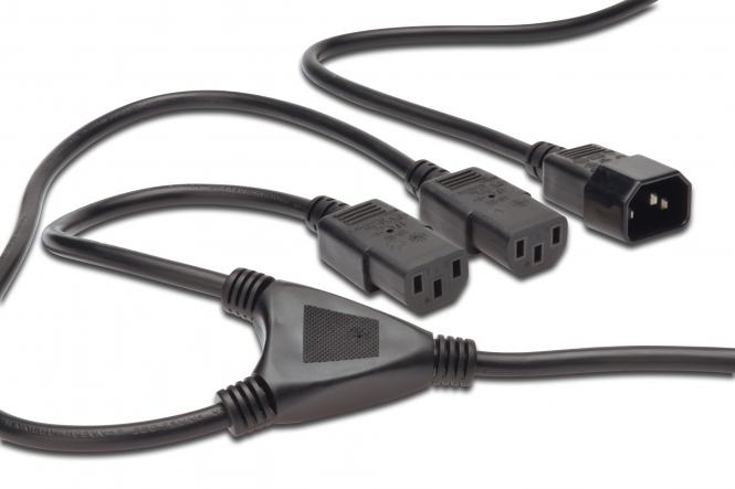 DIGITUS Y-Stromkabel, 1,7 m, C14-Stecker (EAN: 4016032311942)