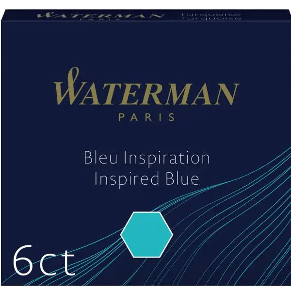 WATERMAN Standard-Tintenpatronen, Serenity blau, löschbar (EAN: 3034325201290)