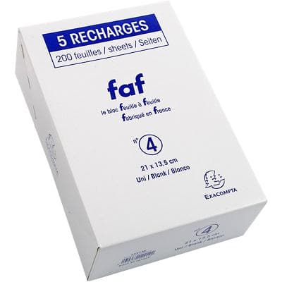 EXACOMPTA Ersatzeinlagen "BLOC FAF", blanko, No.4 (EAN: 3130630122142)