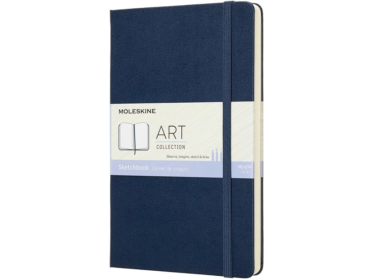MOLESKINE Skizzenbuch, L/A5, 165g/qm, Hardcover, blau, saphirblau (EAN: 8058341715611)
