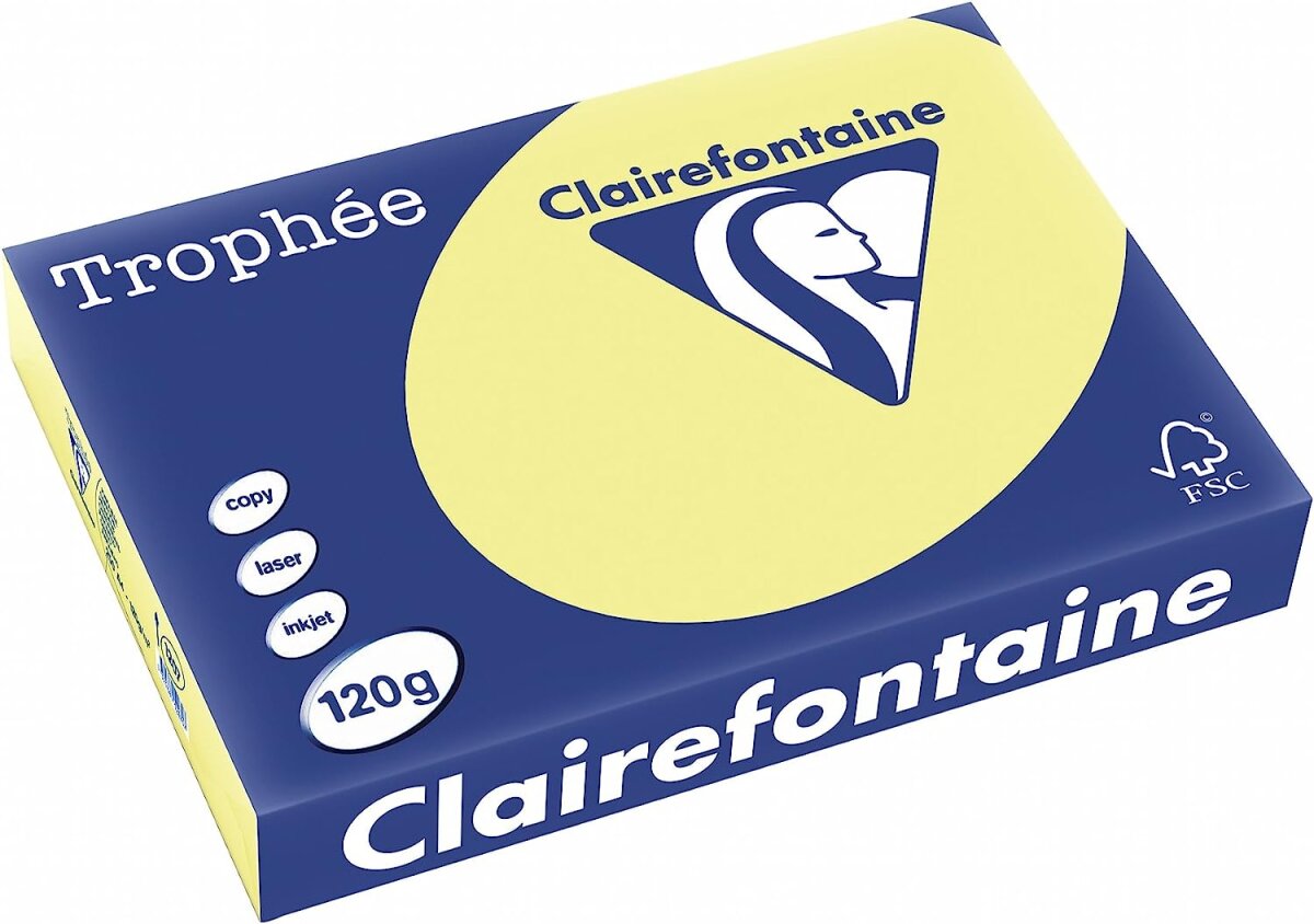 Clairefontaine Multifunktionspapier Trophée, A4, hellgelb (EAN: 3329680120707)
