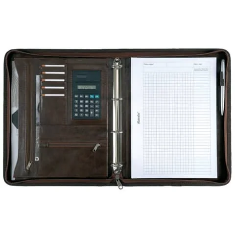 Alassio Ringbuchmappe "MASSA", A4, Lederimitat, braun (EAN: 4021068300648)