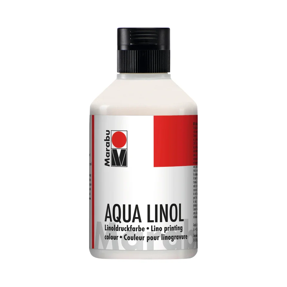 Marabu Aqua-Linoldruckfarbe, weiß, 250 ml (EAN: 4007751372567)