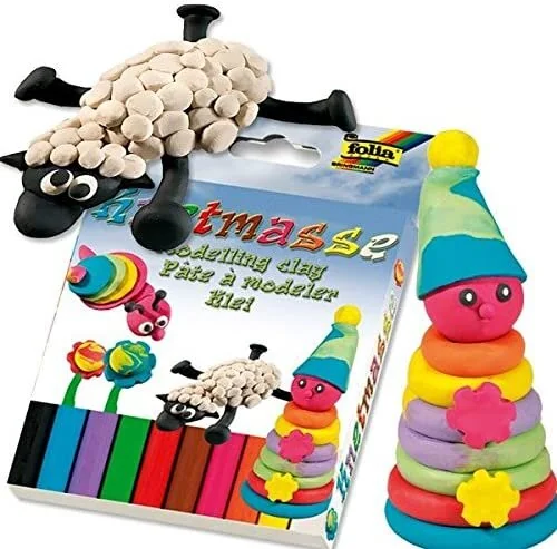 folia Kinderknete, 10 Stangen, 220 g, farbig sortiert (EAN: 4001868261097)