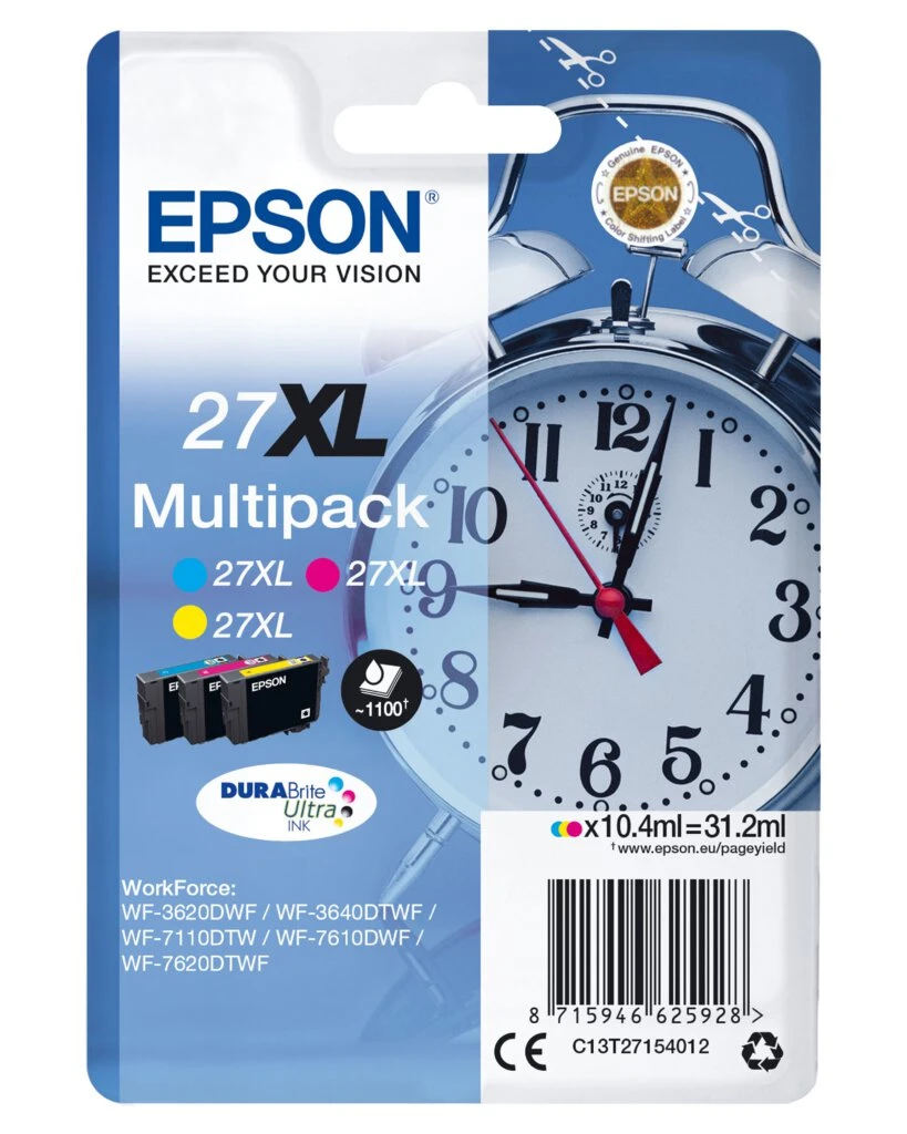 EPSON Tinte N.27XL für EPSON WorkForce WF-3620DWF, Multipack (EAN: 8715946625928)
