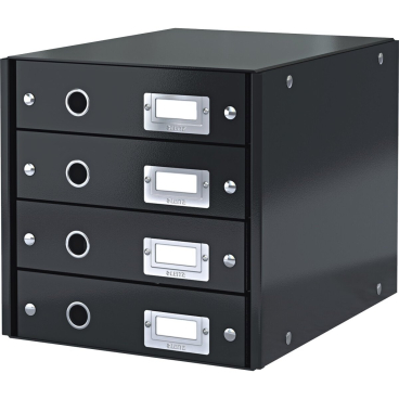 LEITZ Schubladenbox Click & Store, 4 Schübe WOW, schwarz (EAN: 4002432396900)