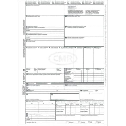 RNK Verlag Vordruck "Internationaler Frachtbrief (CMR)" (EAN: 4002871210010)