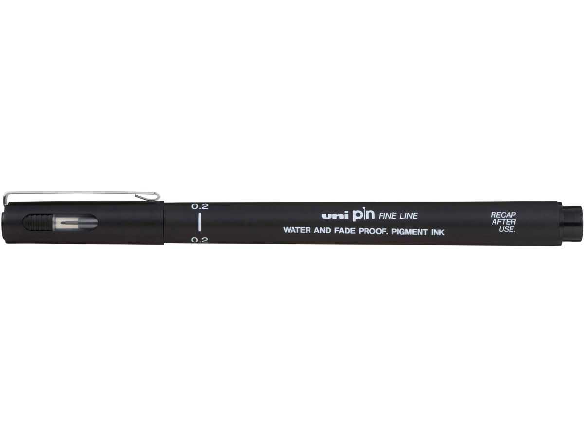 uni-ball Fineliner PIN 02200 N, schwarz (EAN: 4902778915264)