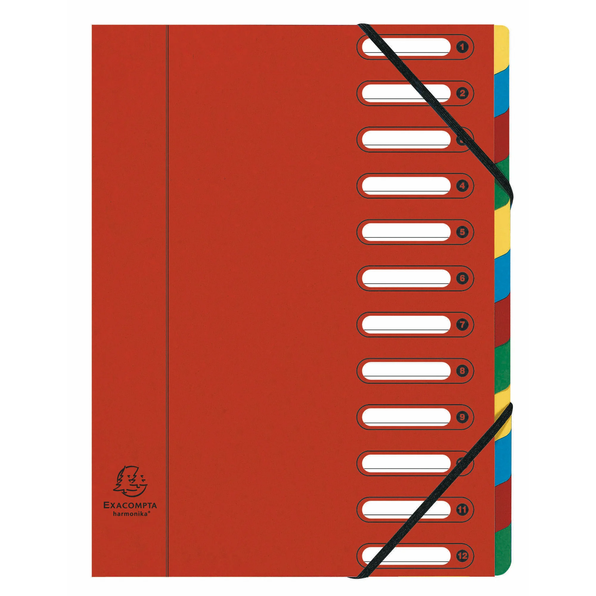 EXACOMPTA Ordnungsmappe, DIN A4, Karton, 12 Fächer, rot (EAN: 3130630551256)