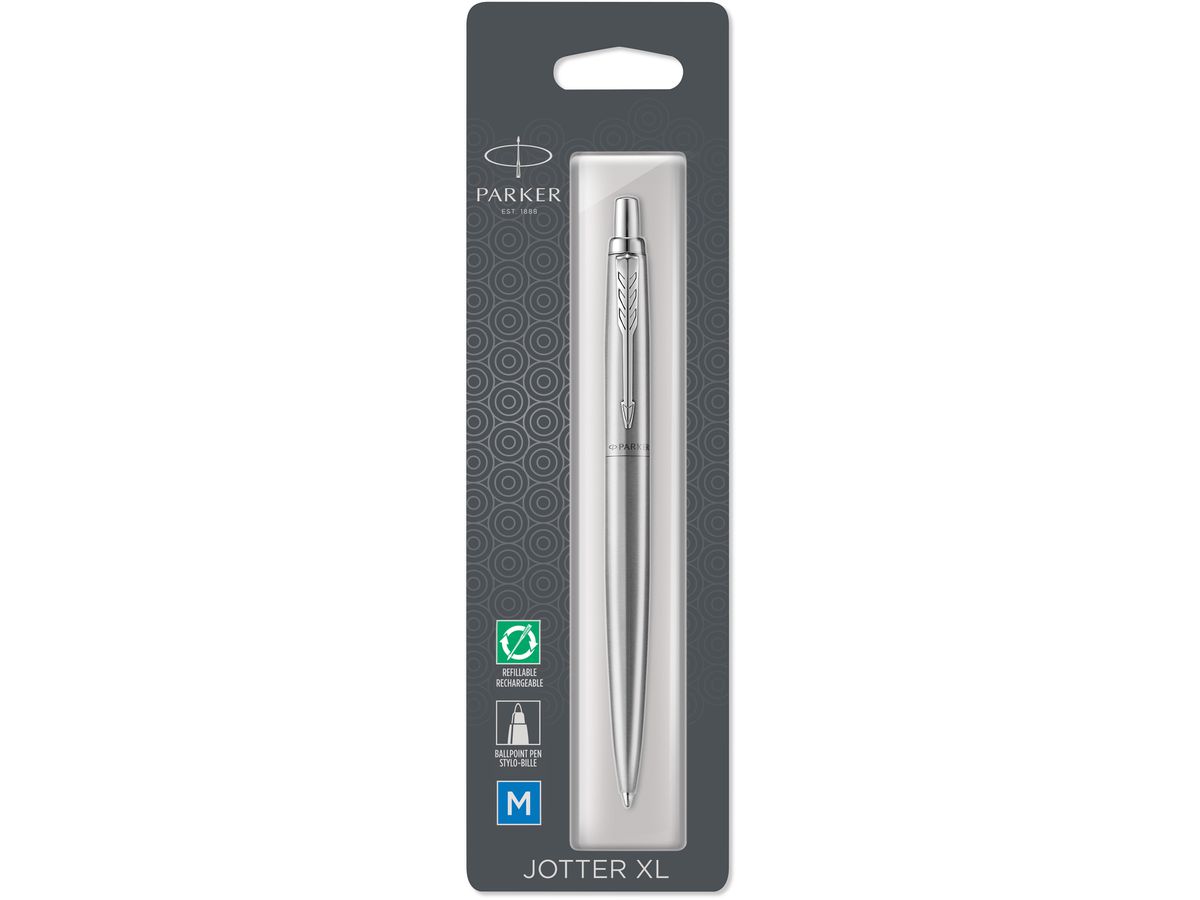 PARKER Druckkugelschreiber JOTTER XL Monochrome, edelstahl (EAN: 3026981227608)