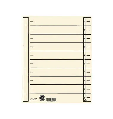 LEITZ Trennblätter, A4 Überbreite, Kraftkarton 200 g/qm (EAN: 4002432333042)