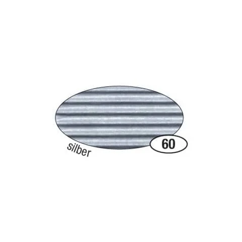 folia Bastelwellkarton, (B)500 x (H)700 mm, silber (EAN: 4001868741605)