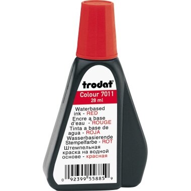 trodat Stempelfarbe 7011, 28 ml, rot (EAN: 0092399558859)
