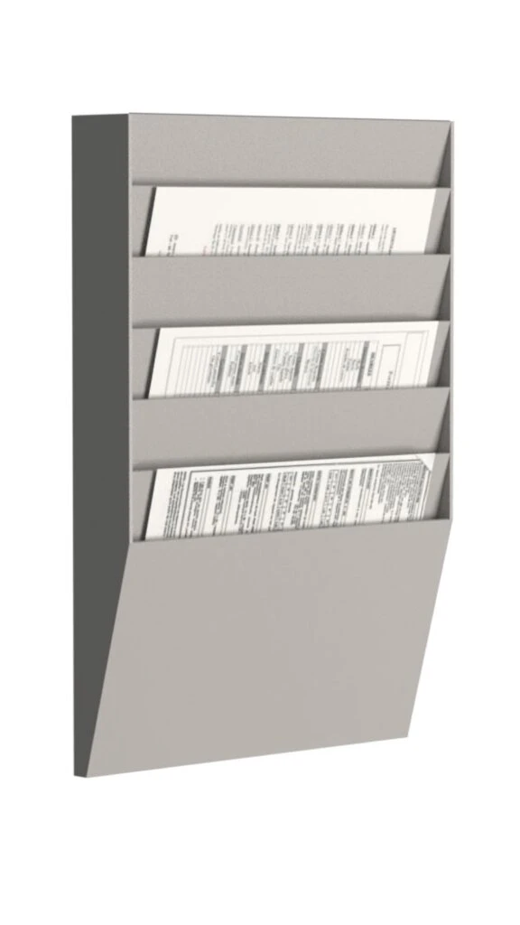 PAPERFLOW Wand-Sortiertafel 6 Fächer, A4 quer, grau (EAN: 3660141881899)