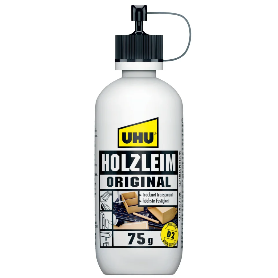 UHU Holzleim Original D2, lösemittelfrei, 75 g Flasche (EAN: 4026700485608)