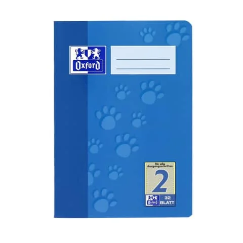 Oxford Schulheft, DIN A5, Lineatur 2 / liniert, 32 Blatt, blau (EAN: 4006144941892)