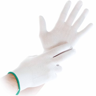 HYGOSTAR Feinstrickhandschuh Ultra Flex, aus Nylon, M, weiß (EAN: 4015544332650)