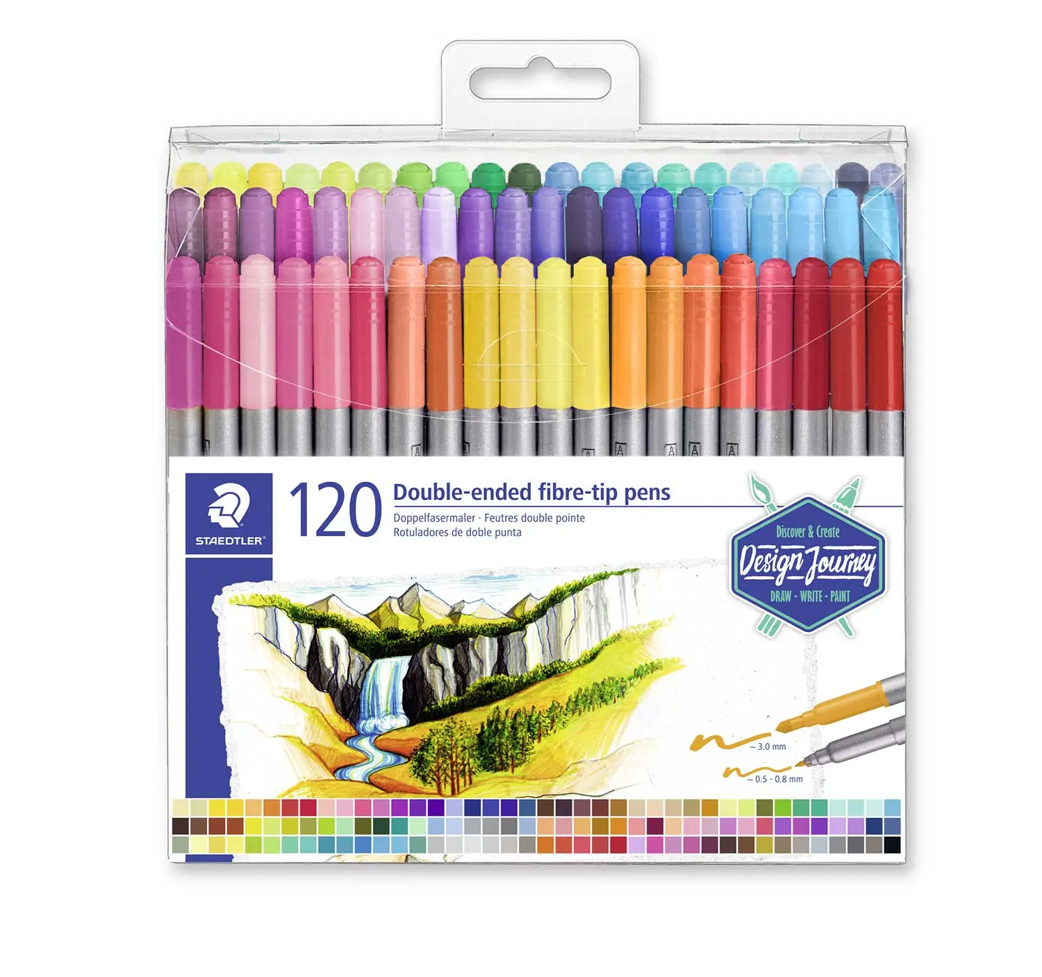 STAEDTLER Doppel-Fasermaler Design Journey, 120er Etui (EAN: 4007817188583)