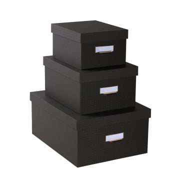 EXACOMPTA Ablageboxen-Set Office by Me, schwarz (EAN: 3130630796015)