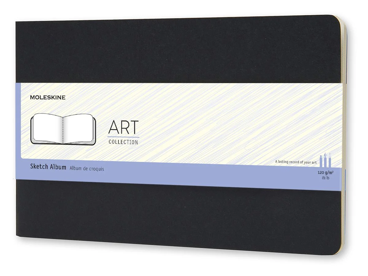 MOLESKINE Skizzenalbum, L/A5, 120g/qm, Karton, schwarz (EAN: 9788867323364)