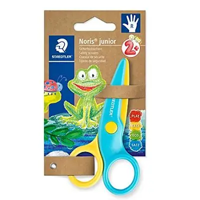 STAEDTLER Sicherheitsschere Noris junior, rund, Länge: 100mm, blau/gelb (EAN: 4007817088159)