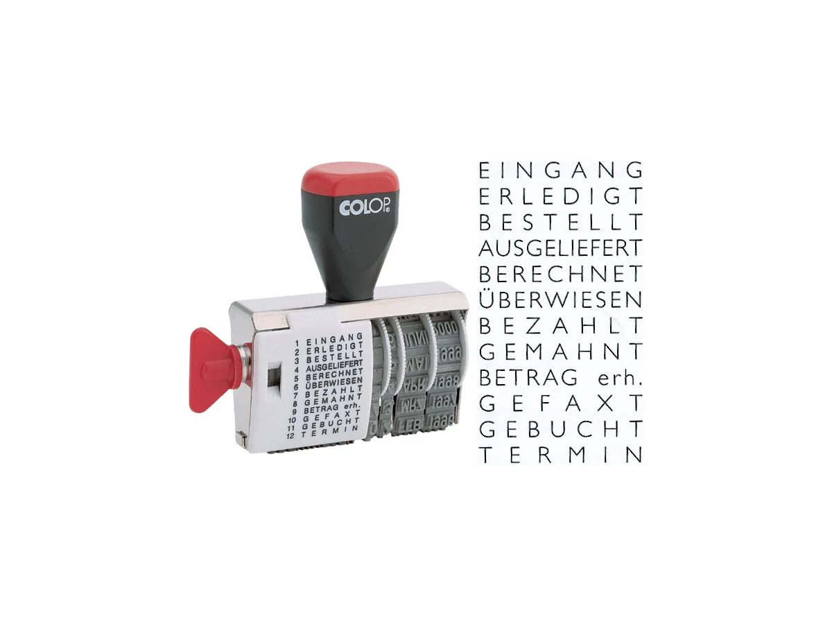COLOP Wortbandstempel 04000/WD, mit Datum (EAN: 9004362343578)