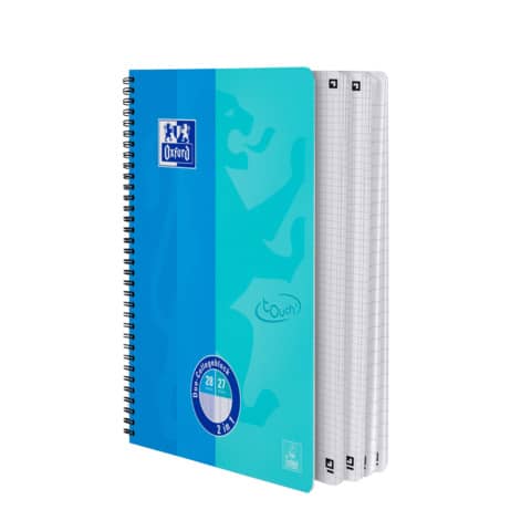 Oxford Collegeblock DUO Touch, A4+, 80 Blatt, meerblau/aqua (EAN: 5904017319481)