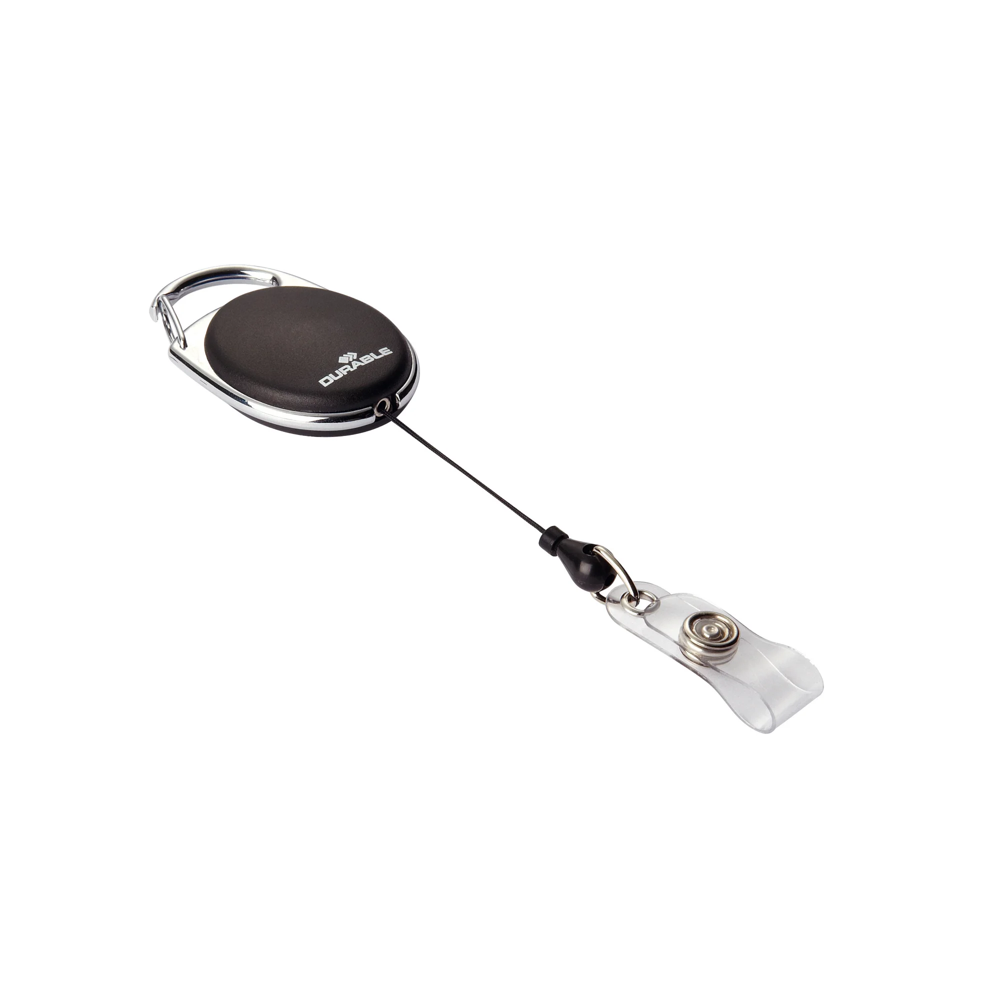 DURABLE Ausweishalter mit Jojo, oval, schwarz (EAN: 4005546806112)