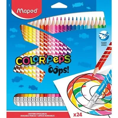 Maped Dreikant-Buntstift COLOR-PEPS, radierbar, 24er Etui (EAN: 3154148328247)