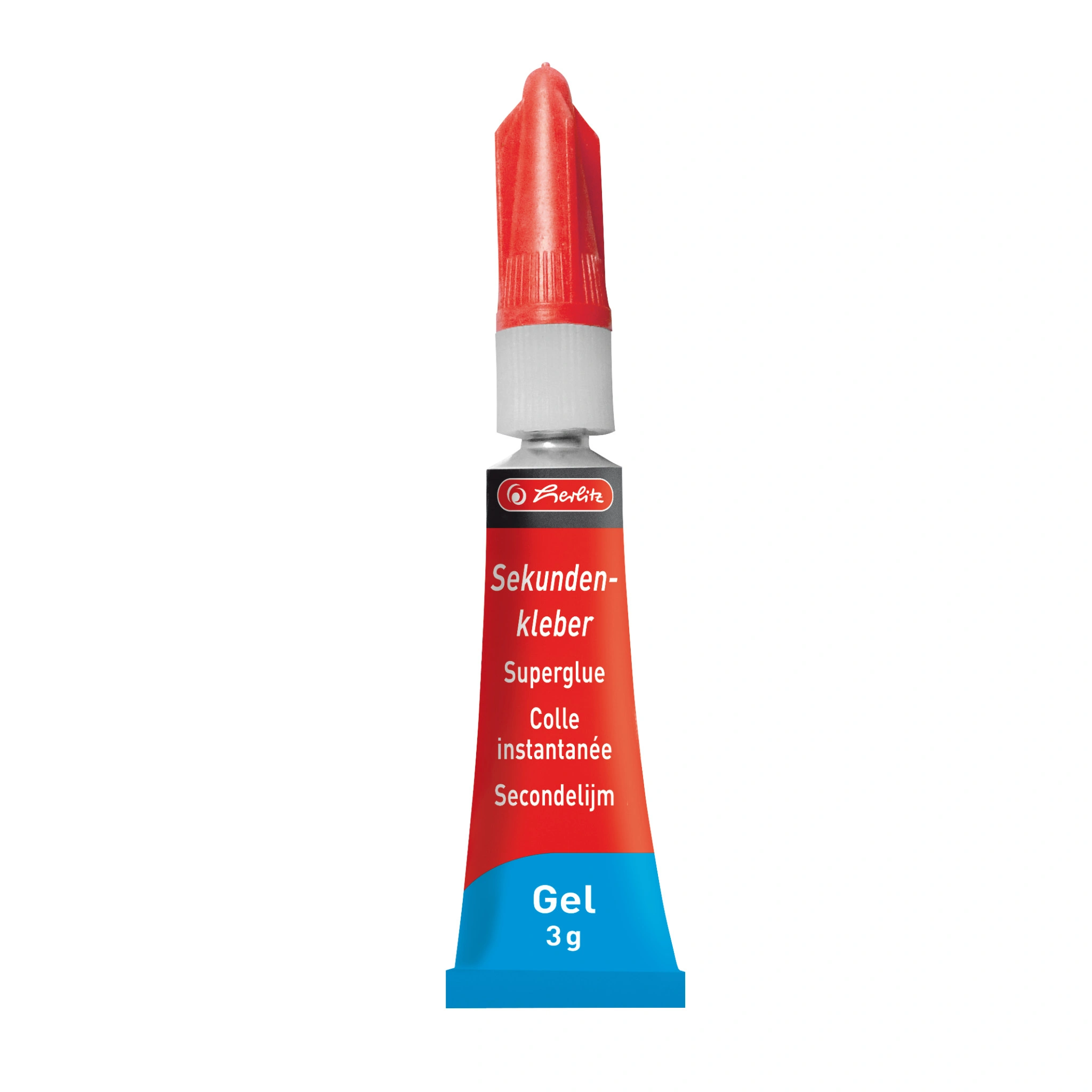 herlitz Sekundenkleber Gel, 3 g, in Metalltube (EAN: 4008110230214)