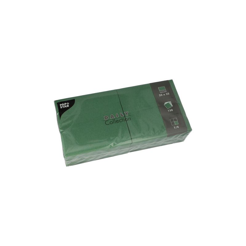 PAPSTAR Lunch-Servietten, 320 x 320 mm, 3-lagig, dunkelgrün (EAN: 4002911382028)